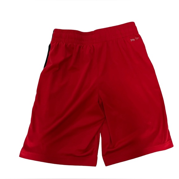 Tek Gear Dry Tek Boys Red Athletic Shorts, Red w/Black Stripes, Size M (10/12) - Picture 2 of 5